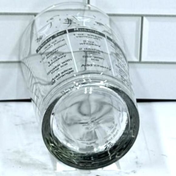 1960 Vintage Libby Bartender Bar Cocktail Mixed Drink Recipe Shaker Glass - Picture 4 of 5